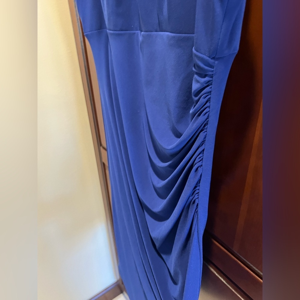 Cache Dress Royal Blue w/Black Shoulder Accents - 14 - Picture 6 of 14